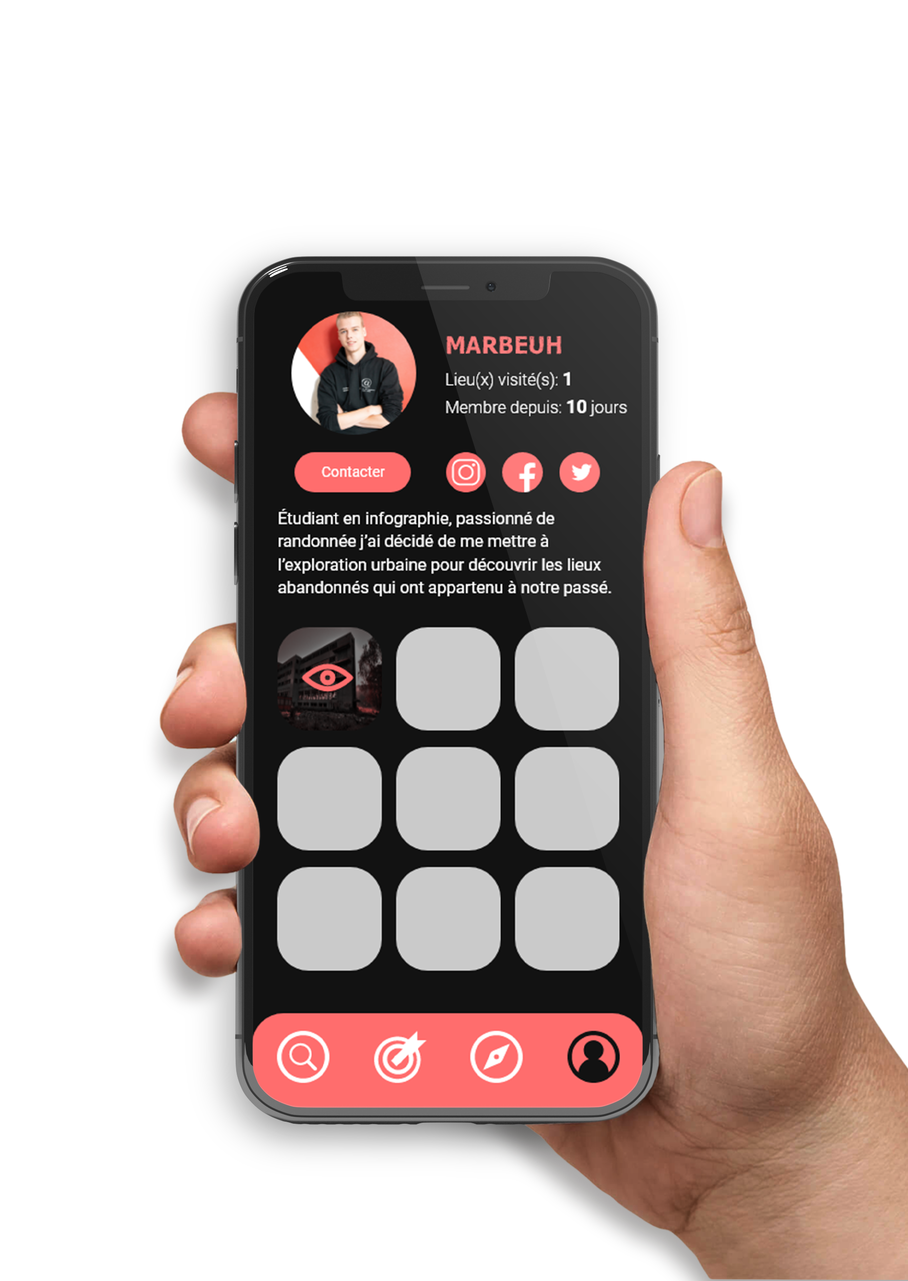visuel de l'application